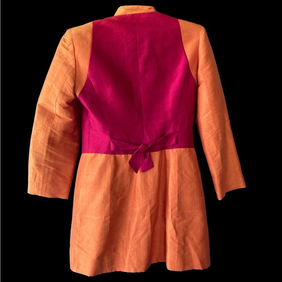 Vintage raw silk jacket in gorgeous fall colors - Picture 2 of 4